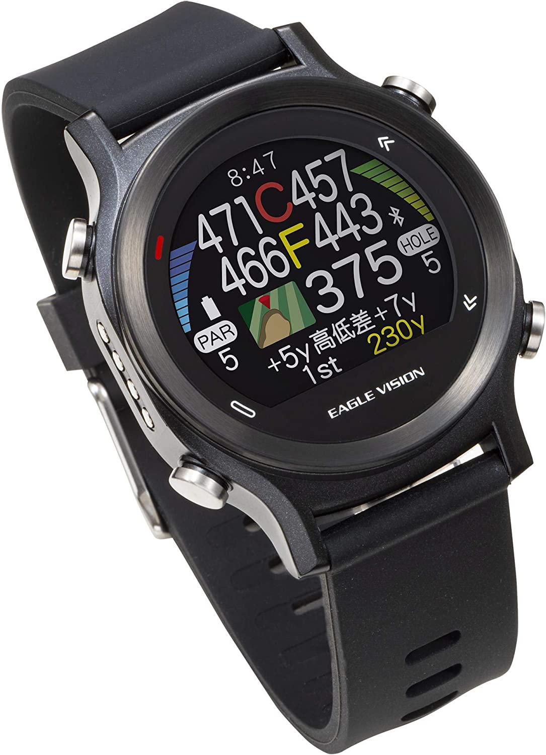 EV-933-BK 朝日ゴルフ GPSゴルフナビ 正規品 ウォッチ EAGLE エース