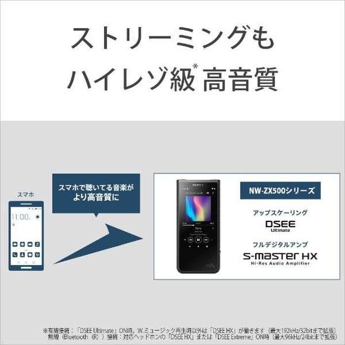 SONY ソニー ウォークマン NW-ZX507 (S) 64GB ZXシリーズ シルバー