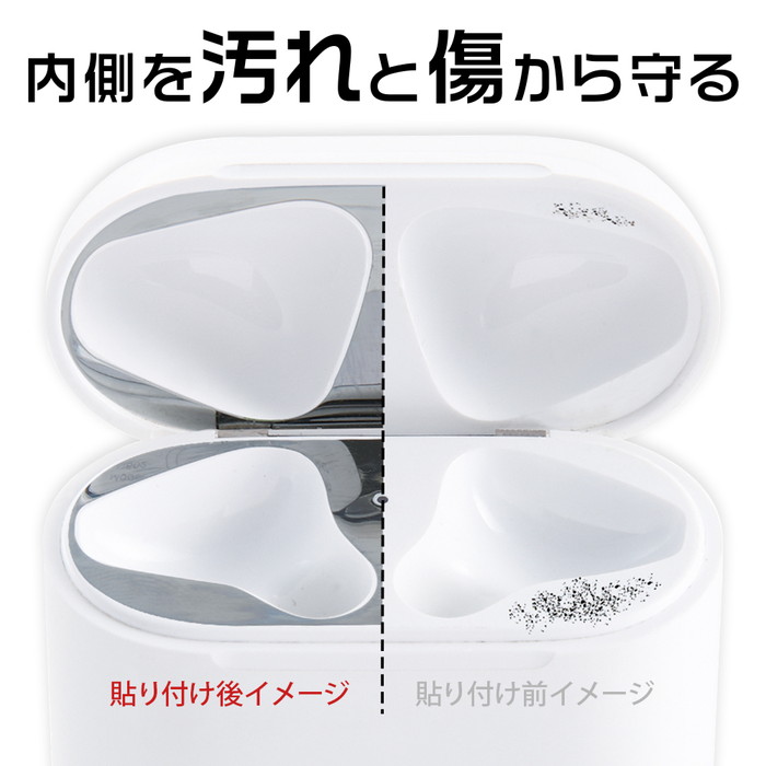 楽天市場 Airpods2 ダストガード 傷防止 スキンシール ネイビー Airpods 第1世代 第2世代 内側保護 保護シール 汚れ防止 ケース フィルムのwhitebang