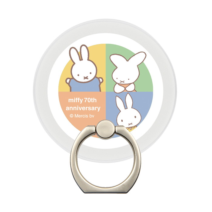 スマホリングミッフィーキャラクターかわいいマグネット着脱簡単miffyうさぎスマホマグネットシールスタンド強力磁石シールプレートリング