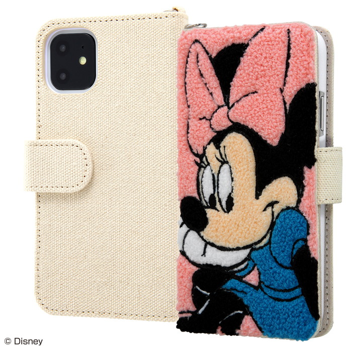 楽天市場 Iphone11 ケース 手帳型 ディズニー キャラクター 手帳型ケース サガラ刺繍 ミニー アイフォン11 カバー ケース フィルムのwhitebang