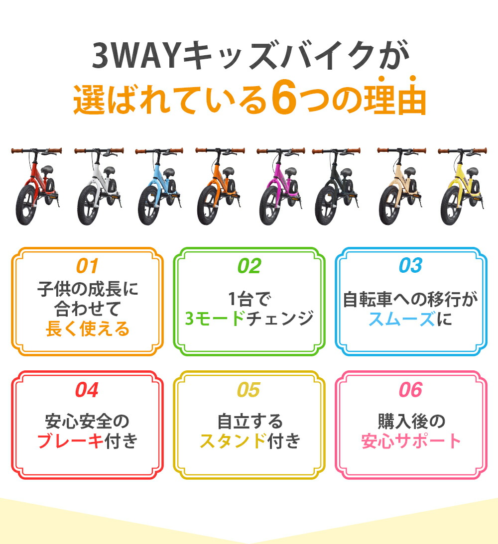 3WAYキッズバイクお客様の声★3歳男の子プレゼント★送料無料1年保証キッズバイク3Way子供用自転車12インチキックバイク2歳3歳4歳5歳ランバイク男の子女の子ブレーキ付きペダル補助輪おしゃれ補助輪付きランニングバイク子ども用ペダルなし自転車バランス誕生日