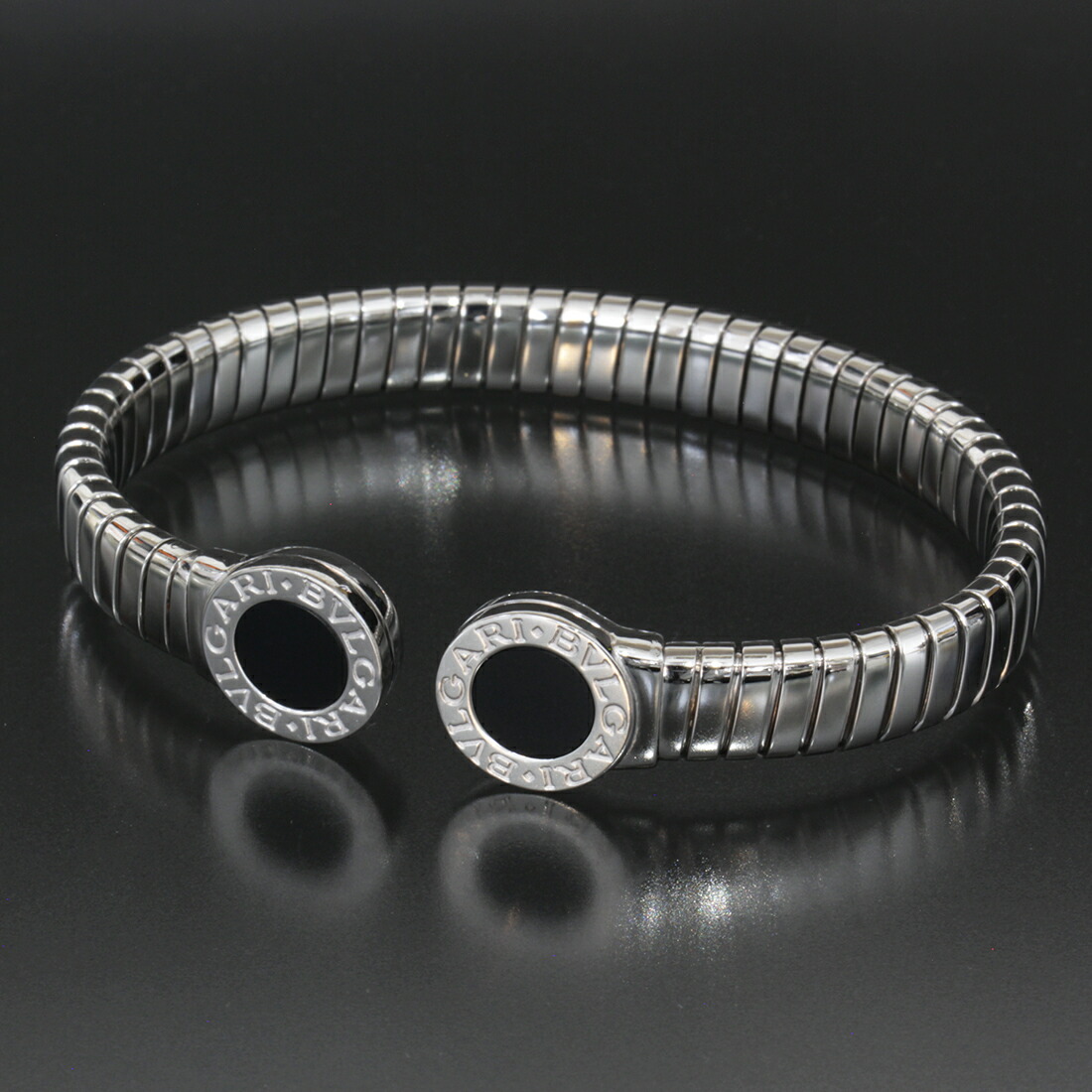 ♪美品！ブルガリBVLGARI♪バングル・ブレスレット BVLGARI ブルガリ トゥボガス オニキス METAL メタル バングル