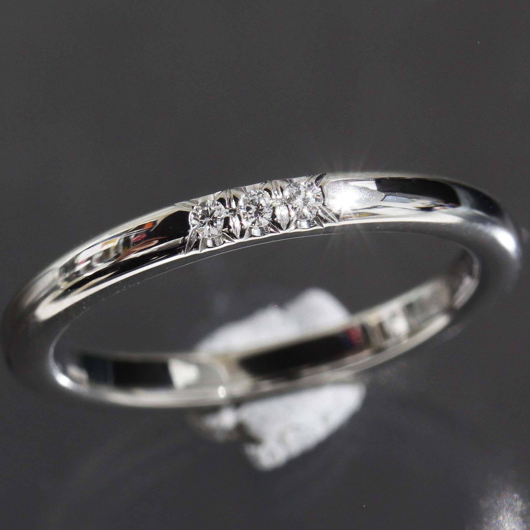 ティファニー　3P天然ダイヤ Pt950フォーエバー ウェディングバンドリング ティファニー 3P天然ダイヤ Pt950フォーエバー ウェディングバンド