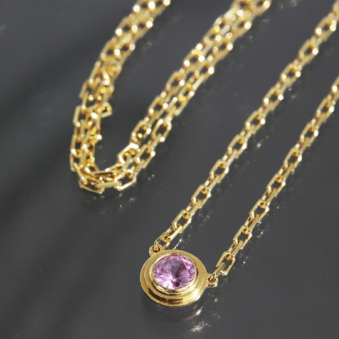 カルティエ Cartier ダムール ピンクサファイヤ ネックレス K18PG ピンクゴールド 2.6g E1775 | レディースゴールド ファッション チェーン ペンダント トップ チャーム ブランド【中古】｜有限会社ネオネット