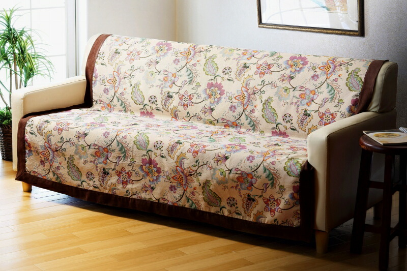 楽天市場】高級感のあるゴブラン織り柄入り マルチカバー【約200×200cm