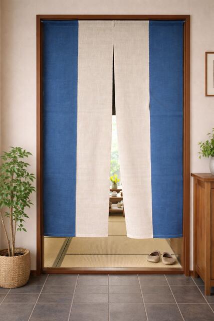 楽天市場】のれん 無地 85cm幅 150cm丈 麻風 ナチュラル シンプル 和