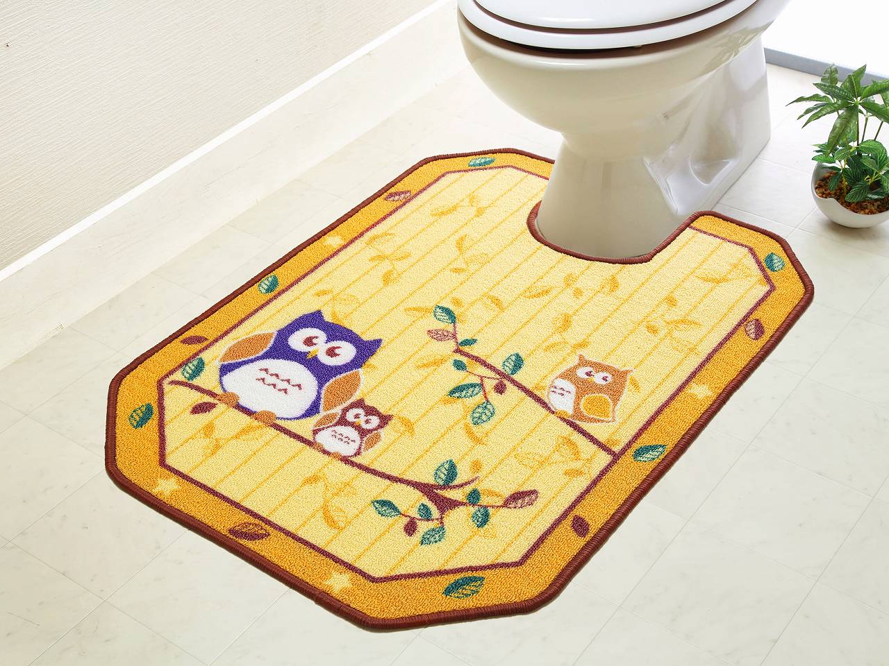 トイレマット はっ水ふくろう
