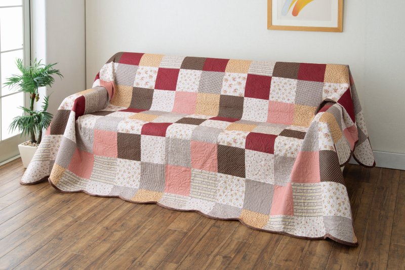 楽天市場】☆洗える パッチワーク キルトラグ オシャレ リバーシブル