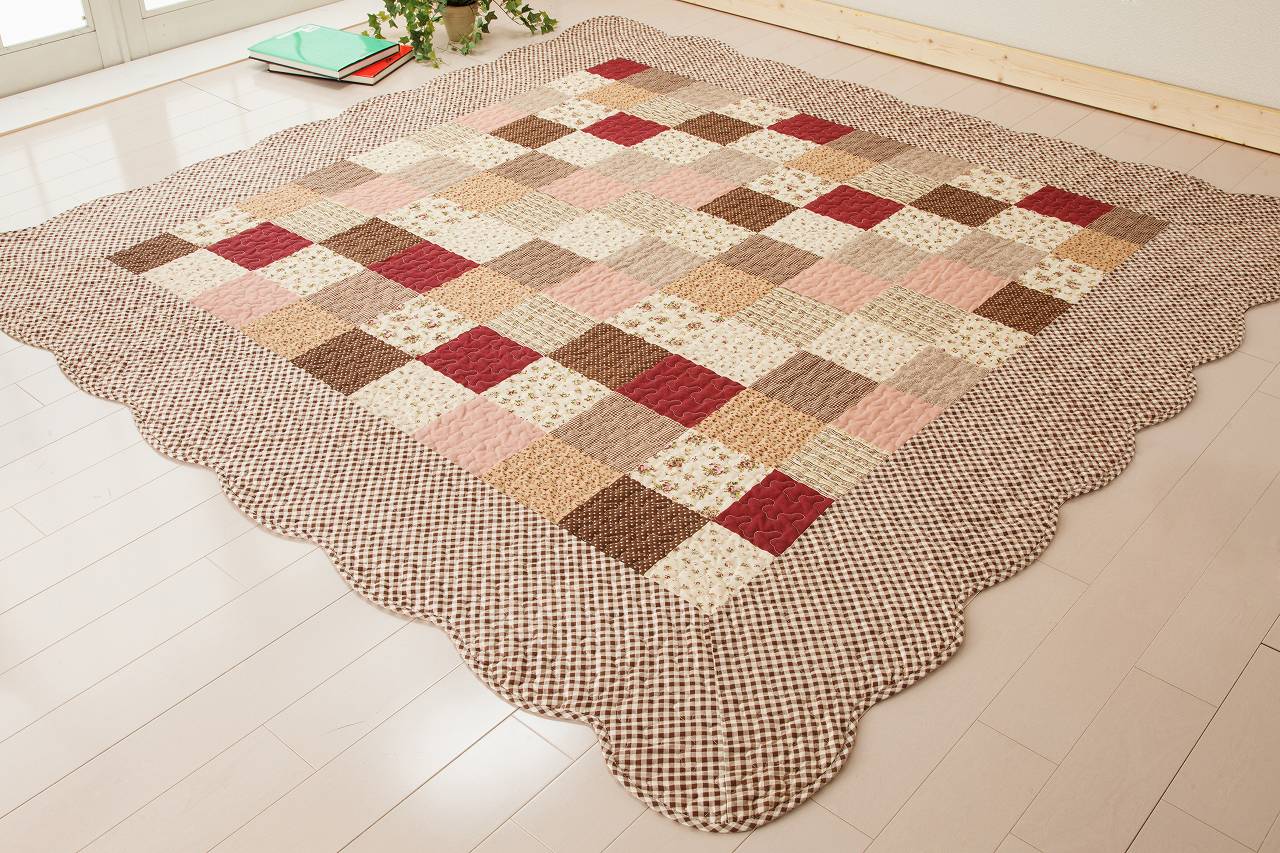 楽天市場】☆洗える パッチワーク キルトラグ オシャレ