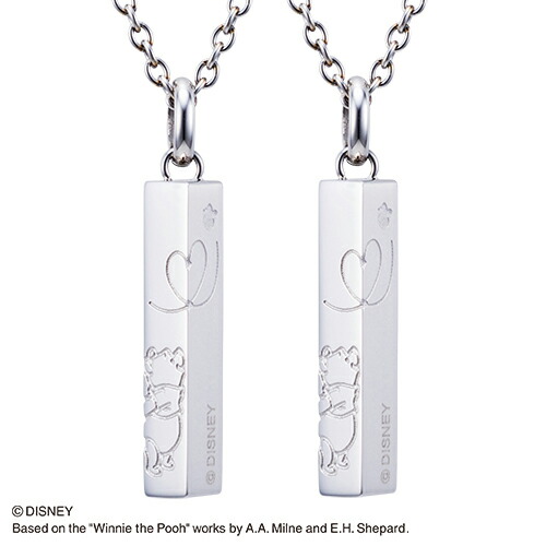 楽天市場 刻印無料 くまのプーさん プーさん ペアネックレス ディズニー Disney Winnie The Pooh ペアペンダント シルバー シルバー Dist601sv Dist601sv White Clover カップル ペアリングのホワイトクローバー