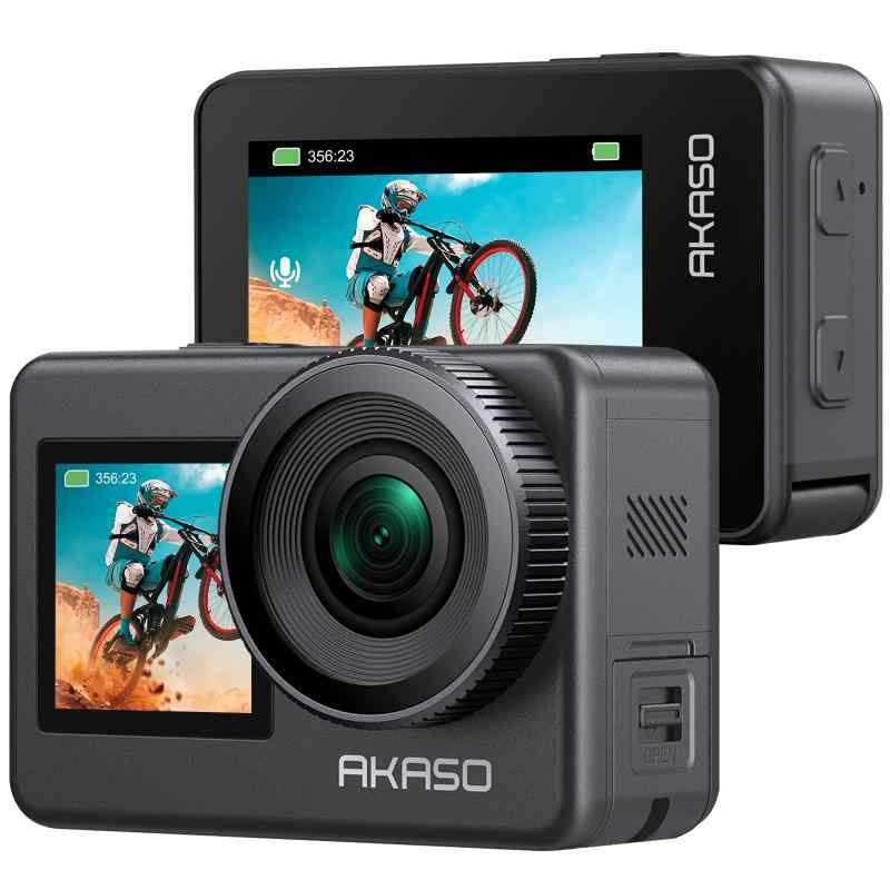 AKASO Brave7 行動写真機4K60fps 20MP IPX8本機雨合羽10M 水中写真機 6軸手ぶれ手を加える 声音抑えつける役立つこと 外の方マイクロホン相応う 行動カム 運動競技 縦方角映画化 (引き上げる評価版)