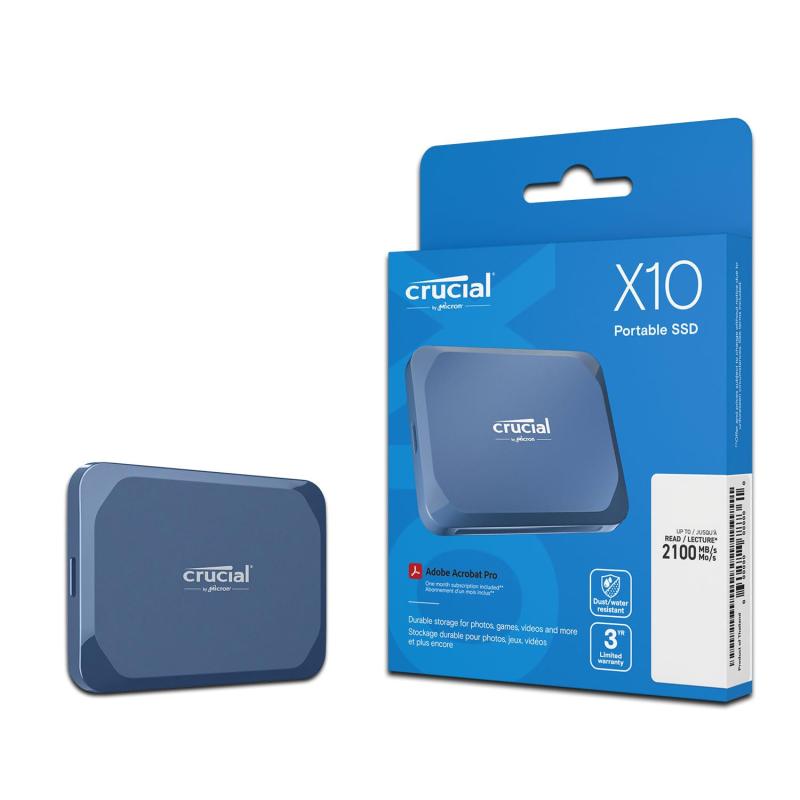Crucial(クルーシャル) X10 外後ばらい SSD USB3.2/Type-C iPhone15つづき物動くこと突きとめる済 最大限度読込速度2100MB/秒 置き目品 Mylio青写真