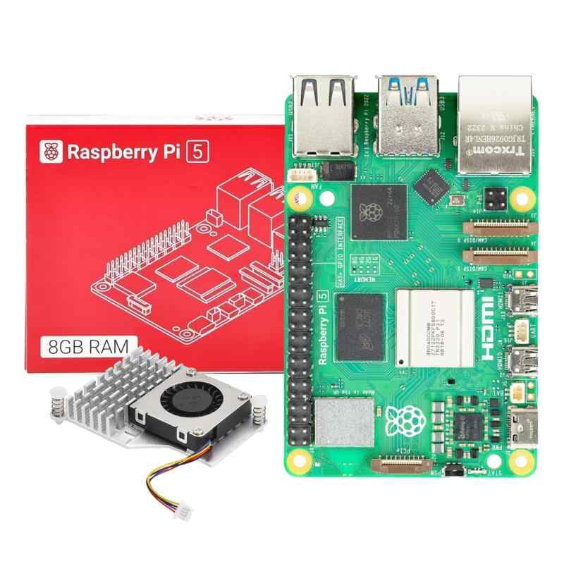 TRASKIT Kit for Raspberry Pi 5 ラズベリーパイ5 RAM 8GB 技適対応品/アクティブクーラー