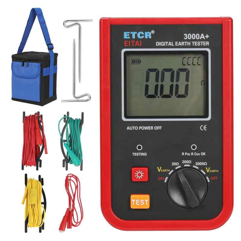 EITAI3000A+ 接地抵抗計 0.10Ω-2000Ω メーカー直販 クランプメーター 接地抵抗測定、接地電圧測定