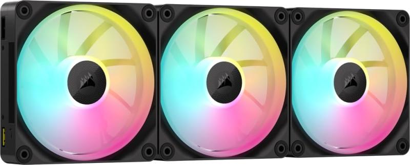 CORSAIR iCUE LINK LX120 RGB スターターキット 120mm PWM PCケースファン デュアルライトループ トリプルパック ブラック CO-9051026-WW｜White market