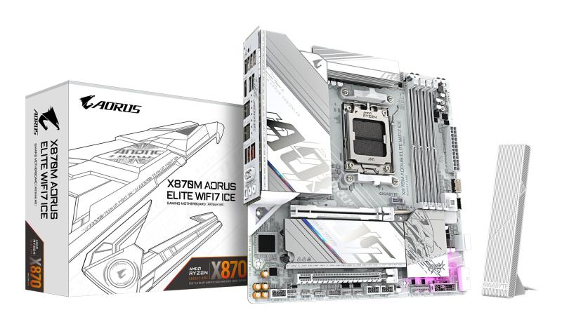 GIGABYTE X870M A ELITE WF7 ICE Micro-ATX お母さんゲーム盤 白いこと MB6798