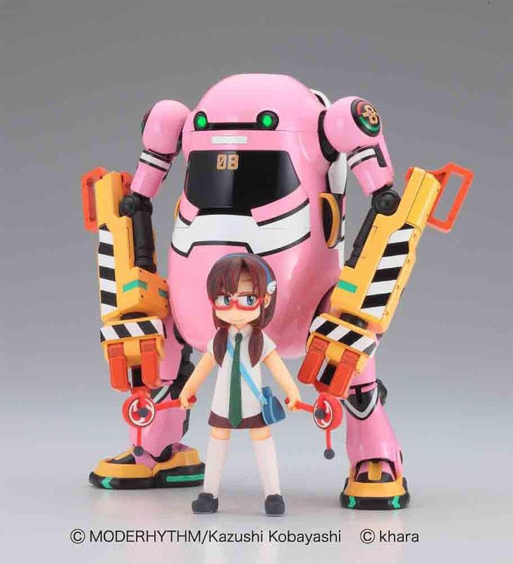 ハセガワ メカトロウィーゴ エヴァコラボシリーズ Vol.3 はちごうき(ぱわーあーむ)＋真希波・マリ・イラストリアス 1/20スケール 色分け済みプラモデル SP489