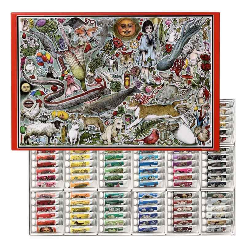 HOLBEIN ホルベイン工業 ヒグチユウコ×ホルベイン 2023 コラボアイテム透明水彩絵具 5ml 2号 108色セット(083442)