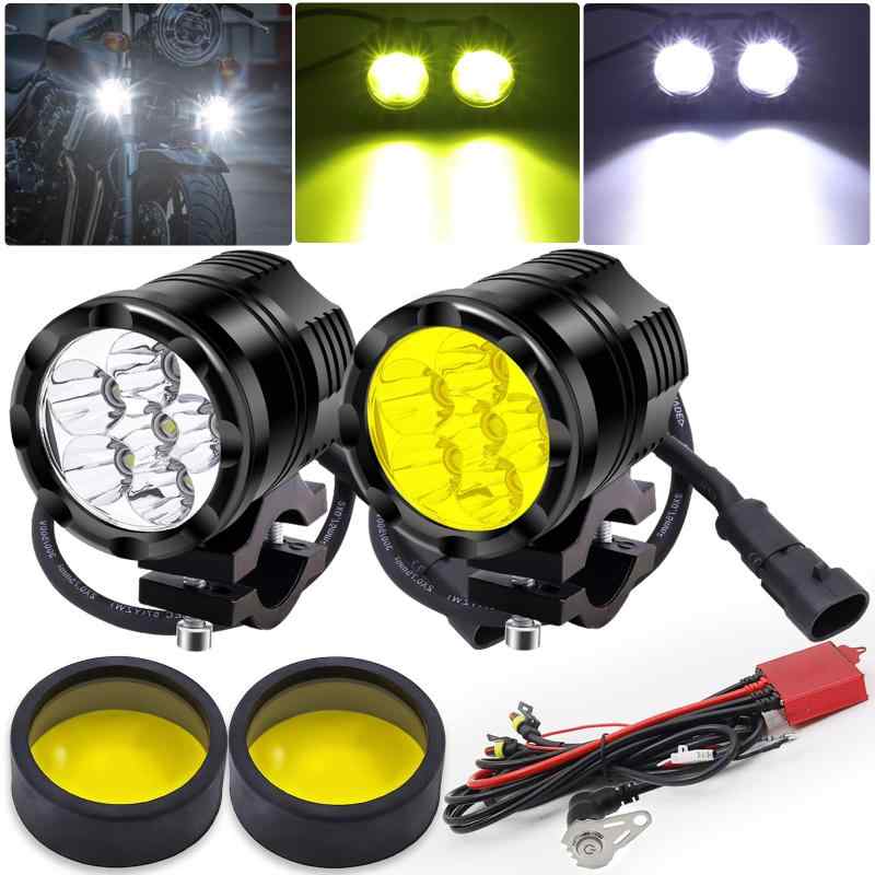 Ygmylandbb バイク フォグランプ led 補助灯 オートバイ用フォグランプ 車外灯 12V24V兼用 ワークライト 3つモード 高輝度 防水 汎用 スイッチ付き 2個セット 7,076円