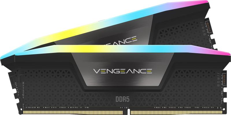 CORSAIR VENGEANCE RGB DDR5 記憶装置 32GB(16GB×2)最高限度6000MHz相応う Intel XMP相応う CL36 学習机いの一番マイコン用 黒いこと CMH32GX5M2E6000C36