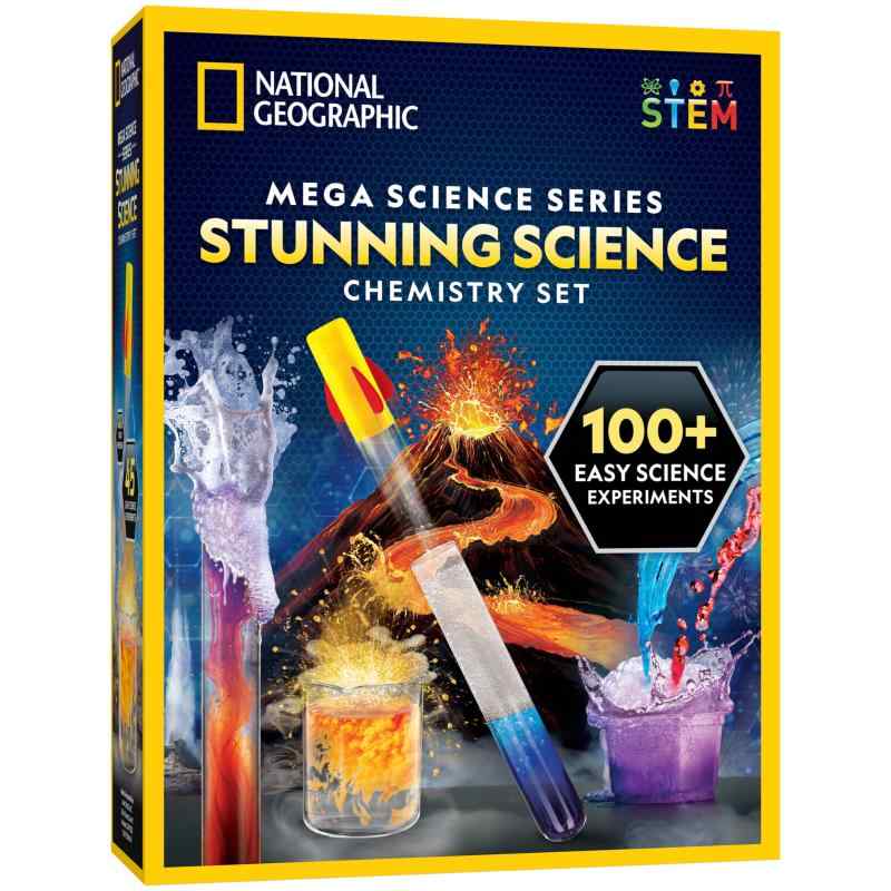NATIONAL GEOGRAPHIC メガサイエンス化学キット 45以上の科学実験 素晴らしいSTEMおもちゃ サイエンスキット