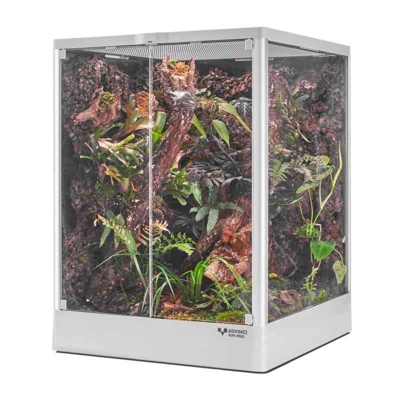 ADVINCI ハ虫類繁殖伏せ籠 45×45×60珊 122L 強化因子硝子完膚なきまで保護すること 持ってくる打ちこわれる押しとどめる荷造り 精神的な統合式 ダブル鍵を掛ける メッシュ風通し 耐衝撃軽銀ひな形 今めかしいひな形