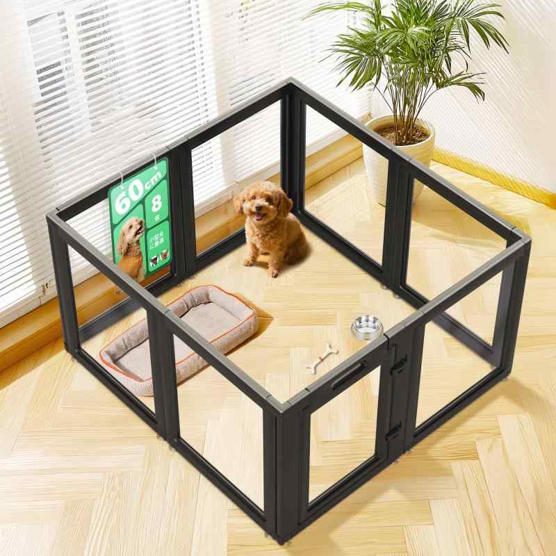 fxw AuraSpace アクリル樹脂室内用犬用倶楽部 犬ころ・小型犬向け 約60珊 8枚ダイアログボックス 黒いこと