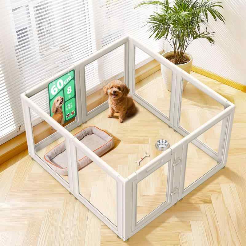 fxw AuraSpace アクリル樹脂室内用犬用倶楽部 犬ころ・小型犬向け 約60珊 8枚ダイアログボックス 白いこと
