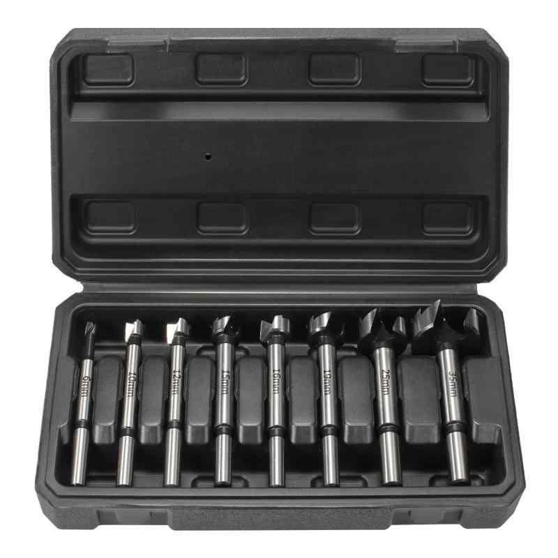 Vearter ラウンドハンドルドリルビットセット 大工仕事用ビット 穴あけホールソー カーボン鋼物の具 超硬大工仕事用裁断師仕かける