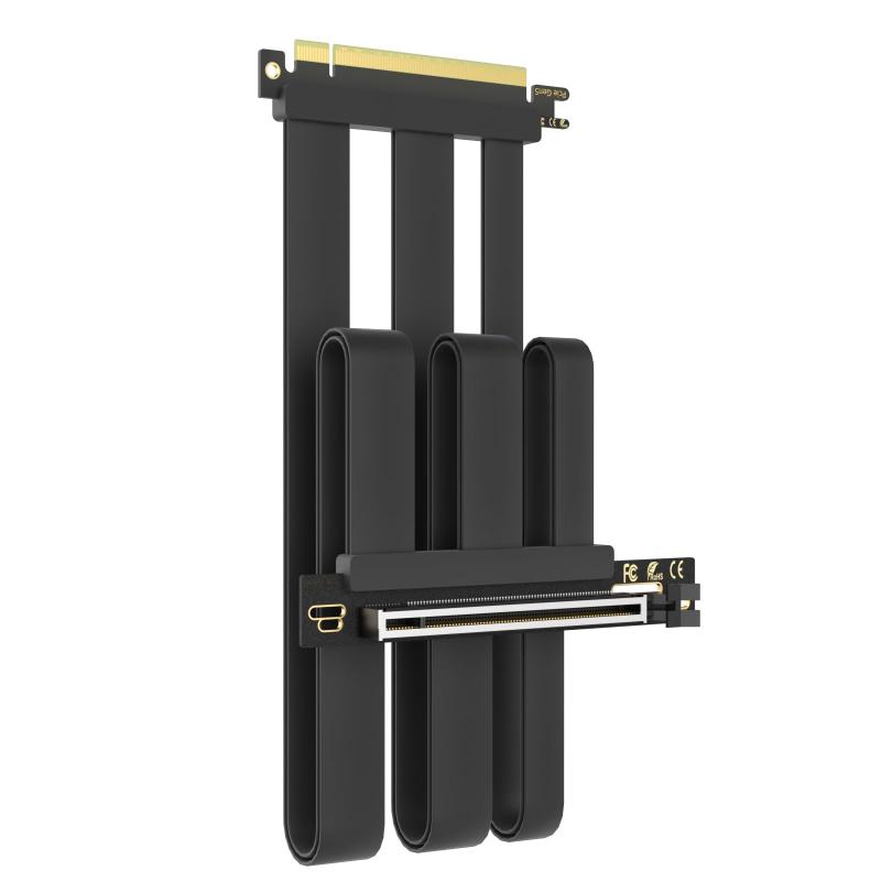 GLOTRENDS 400mm PCIe 5.0 ライザーケーブル｜RTX5090/RTX4090/RX9070/RX7900 対応｜PCIe 5.0/4.0 GPU 互換｜90 度直角 垂直マウント用｜White market