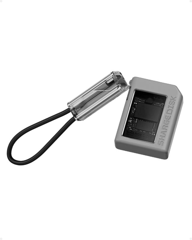 sharge DISK SSD 外付けケース【見える冷却システム搭載】M.2 NVMe 2230対応 USB-C 3.2 Gen2 10Gbps 超高速転送 IP54防水防塵 超コンパクトエンクロージャー ストラップ一体型ケーブル付き ゲーム/屋外撮｜White market