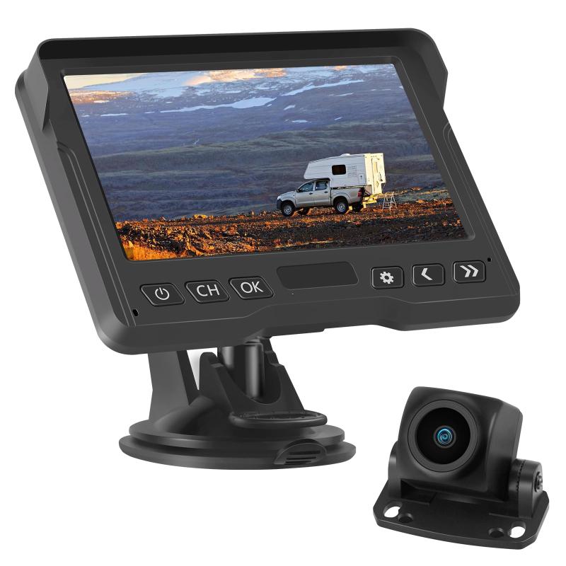 Tonowu AHDバックカメラモニターセット バックモニター 5インチIPS方式液晶パネル搭載 正像・鏡像を切り替え可能 ガイドライン表示 DC12V~24V対応 ノイズ対策済み 7m延長ケーブル付 メーカー2年|White market