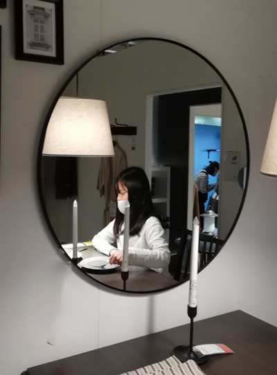 IKEA LINDBYN リンドビーンミラー ブラック 110cm LINDBYN リンドビーン ミラー, ブラック, 110 cm - IKEA