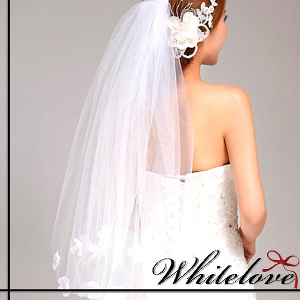ショートウエディングベール 2色 コーム付き 白 ウエディング ウェディング 花嫁 衣装 ウェディングベール ウエディングドレス 二次会 花