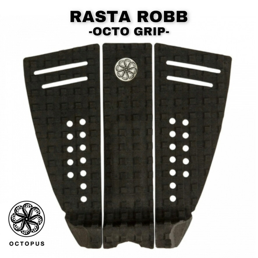 【1,000円引き換え証書き著す中!!】OCTOPUS オクトパス 甲板パッド RASTA ROBB 日本定め事品 波乗り サーフゲーム盤 遊撃手ゲーム盤 ツイン 銀鱗 BLACK
