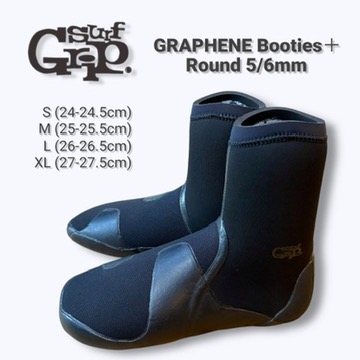【2,000円クーポン発行中!!】サーフグリップ SURF GRIP サーフブーツ サーフソックス ラウンド ブーツ GRAPHENE Booties + Round 5/6mm グラフェン 2025-26入荷モデル