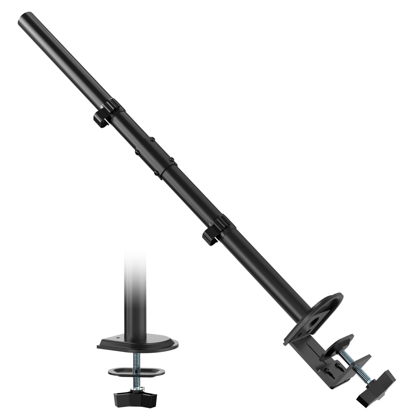 ブラック モニターアーム クランプ式 取り付けネジ付き 楽天市場】【送料無料】ACCURTEK モニターアーム用 支柱取付け