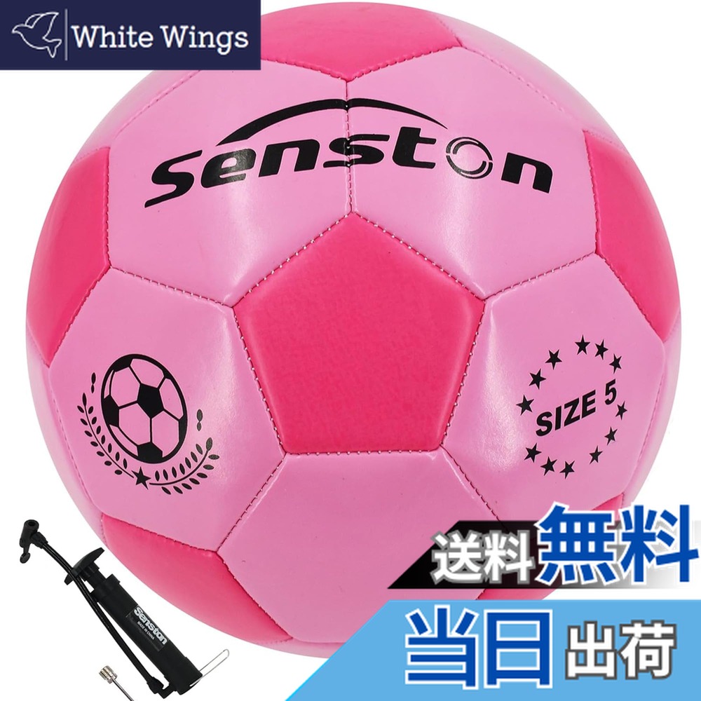 再販❣️大ぶり美発色ピンクのリボンと鮮やかピンクのサッカーボールのピアス♡ b0d5cjv3vr00.jpg