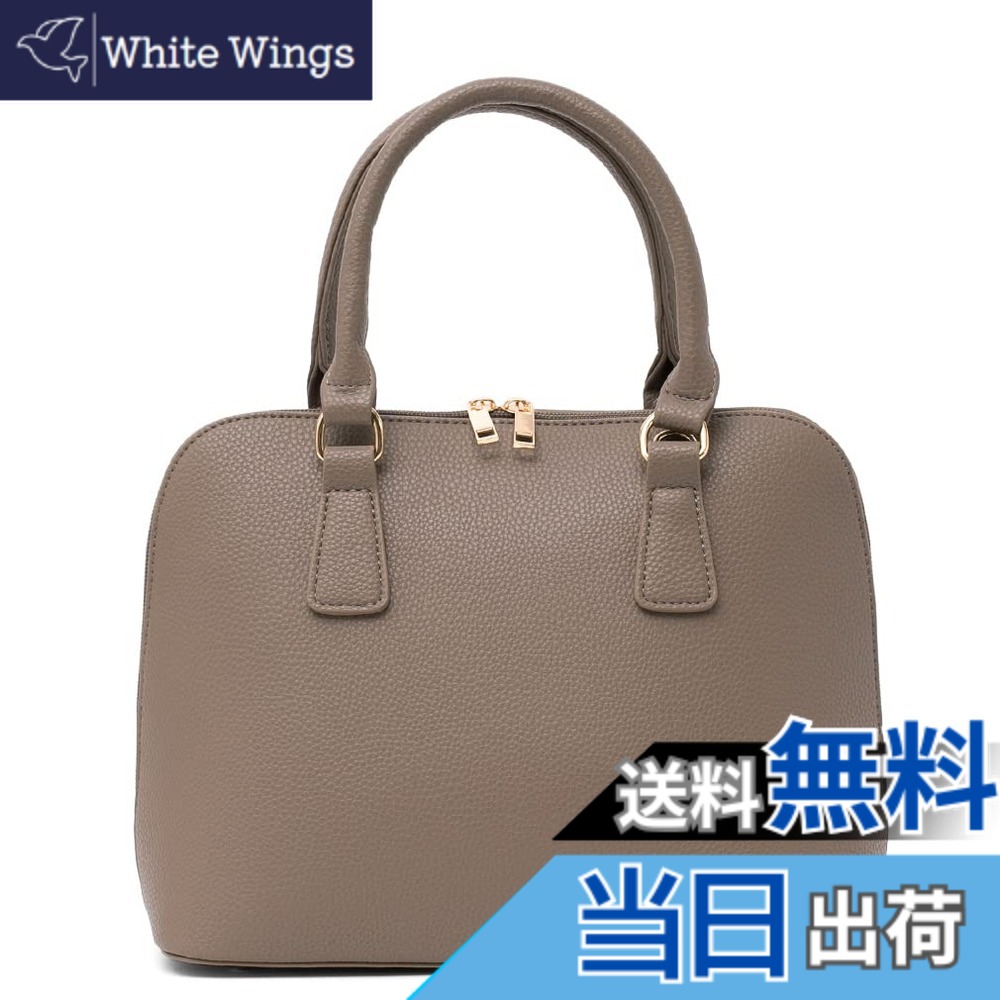【送料無料】[Gratante] グラタンテ ラウンドファスナー 2way ハンドバッグ レディース トートバッグ abb-g0017 色：シュリンクグレーベージュ｜White Wings