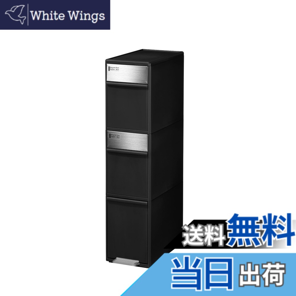 【送料無料】ライクイット (like-it) ペダル式ゴミ箱 分別スイングステーション 色:ブラック|White Wings