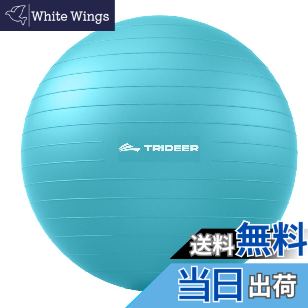 【送料無料】Trideer ボールチェア ヨガボールチェア エクササイズボールチェア ベース付き ホームオフィスデスク用 安定ボール&バランスボールシート 腰痛緩和 ホームジム ワークアウトボール 腹筋用 妊娠ボール ポンプ付き 色：ターキス、サイズ：XL(68-75cm)