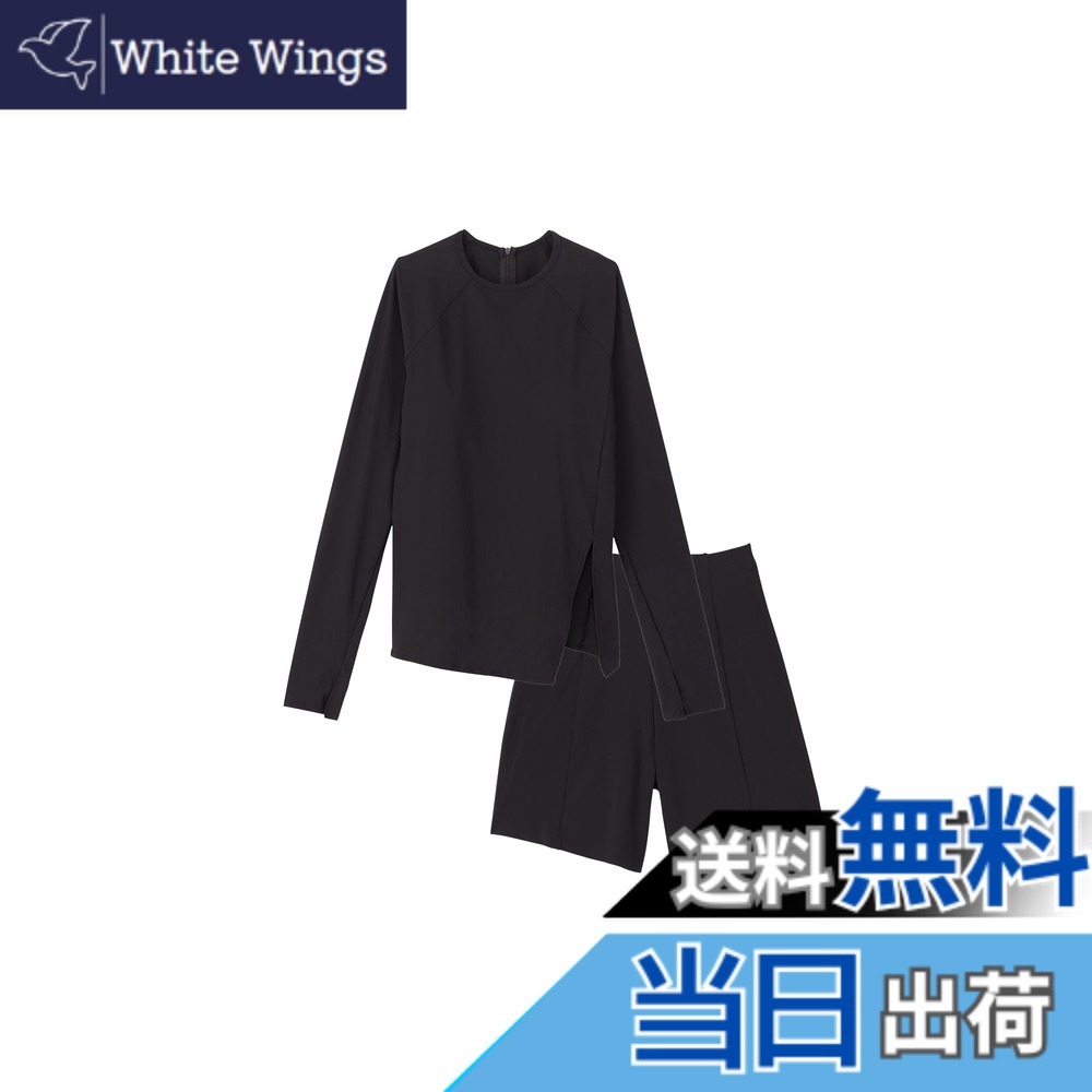 【貨物輸送無料】Speedo(素早さ) 【水陸両用】レディース L/S Separates ロングスリーブセパレーツ レディース セパレート SFW22430 UV撥ねのける役立つこと 伸ばすこと 余暇 瑜伽 色：黒いこと、大きさ：L
