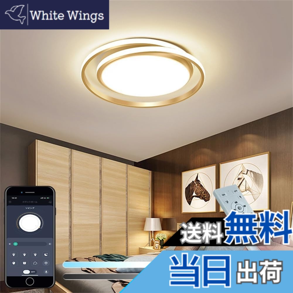 【貨物輸送無料】KOVOL 315LED 最高限度ともし火 色：ゴールド枠、大きさ：差しわたし50コマーシャル 8-12畳