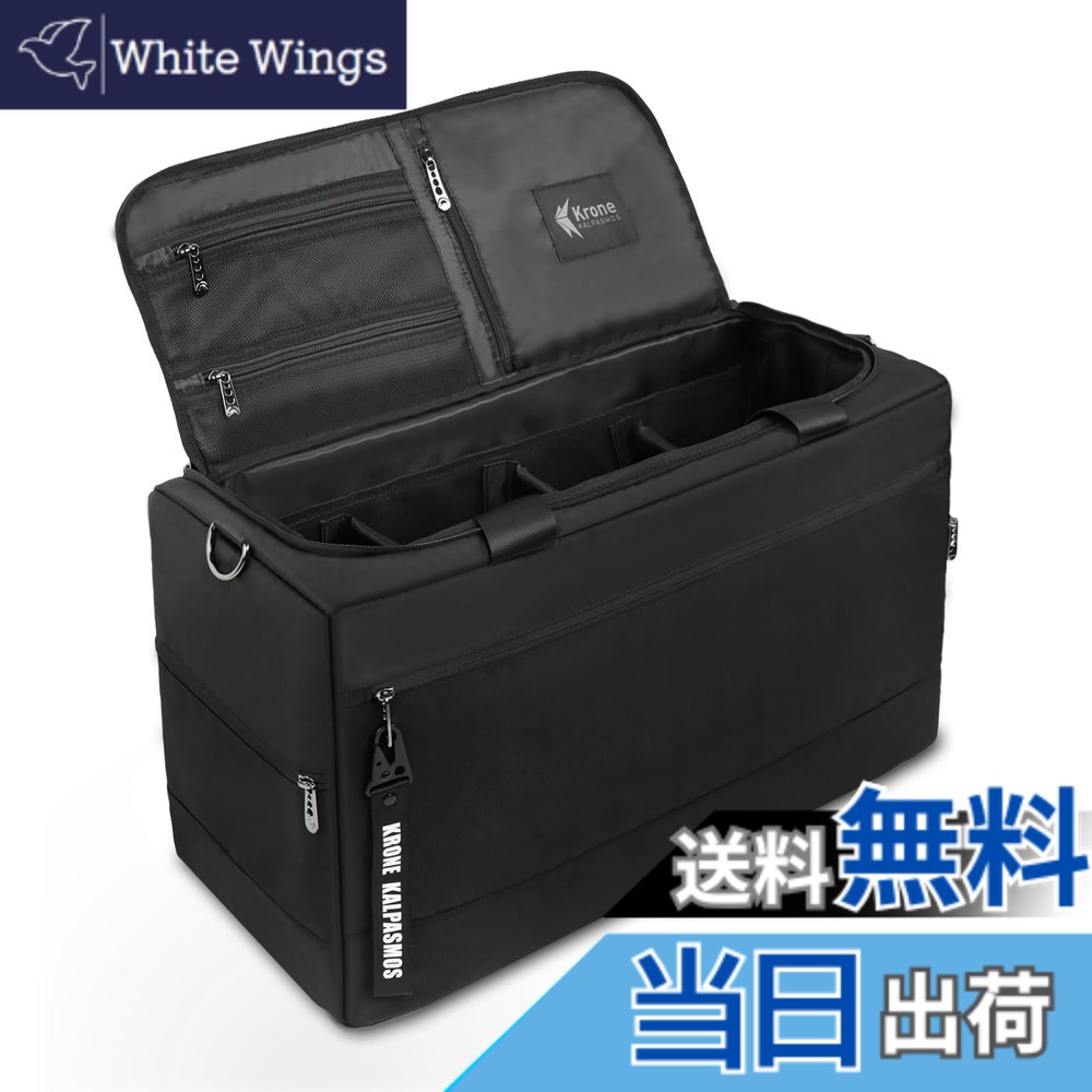 【貨物輸送無料】Krone Kalpasmos 旅する用ダッフルバッグ 50L 特大大きさ スポーツダッフルバッグ メンズ 青碧 色：黒いこと、大きさ：24 x 15 x 2.7 inches