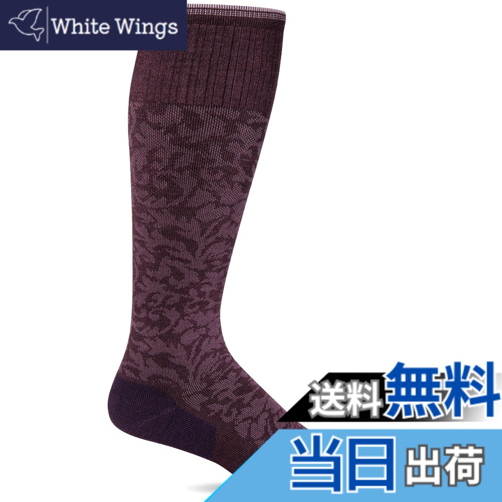 【送料無料】[ソックウェル] SW16W：Damask 色：ブラックベリー、サイズ：M-L
