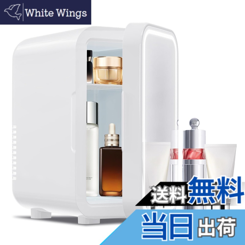 【貨物輸送無料】Enventor 電気冷蔵庫 小型 冷ややかさ庫 6L 保冷保温用 AC/DC給電 持ちはこぶ助けになる 高性能なペルチェ式 素はだ世話をする 色：(白いこと鏡鑑)