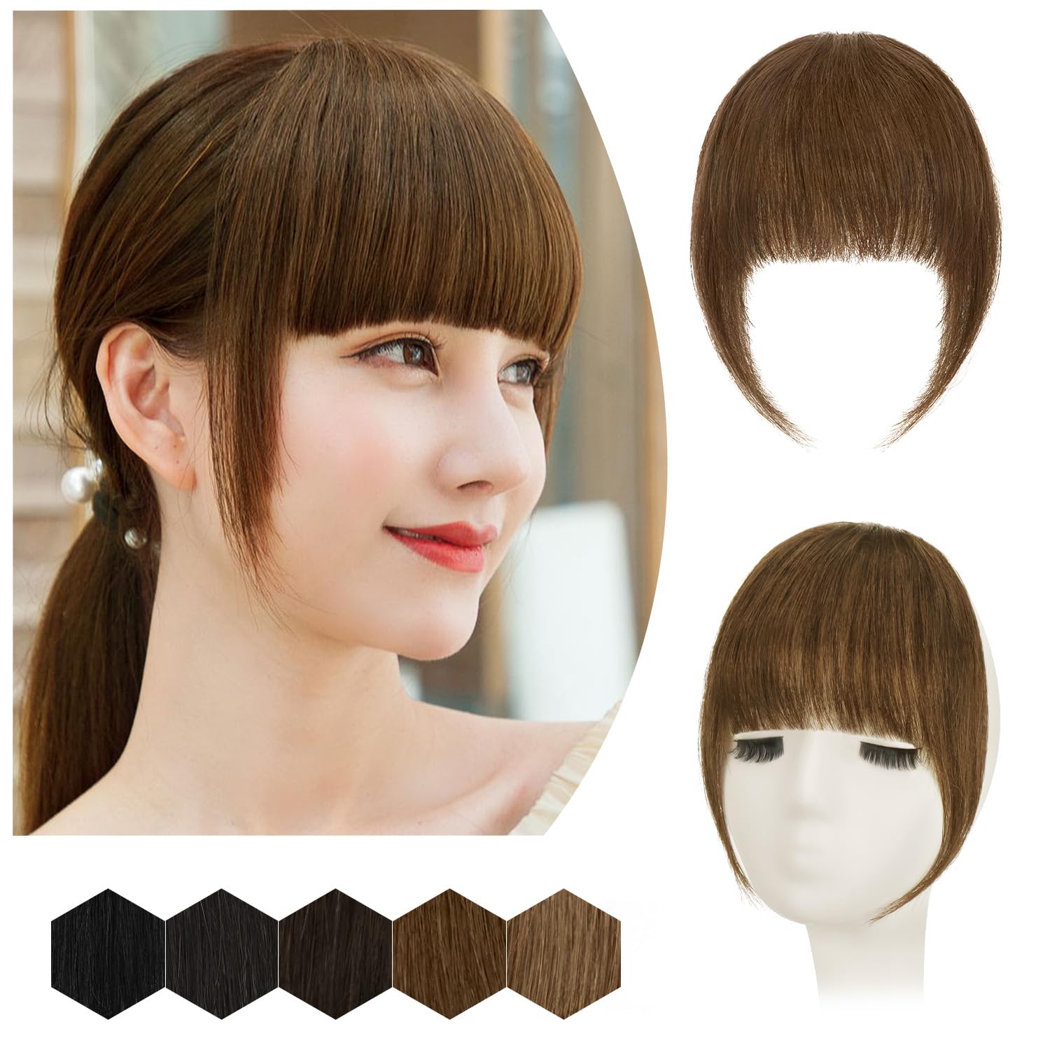 楽天市場】Peacoco ウィッグ 前髪ウィッグ 厚め 毛質・ツヤ・触り心地