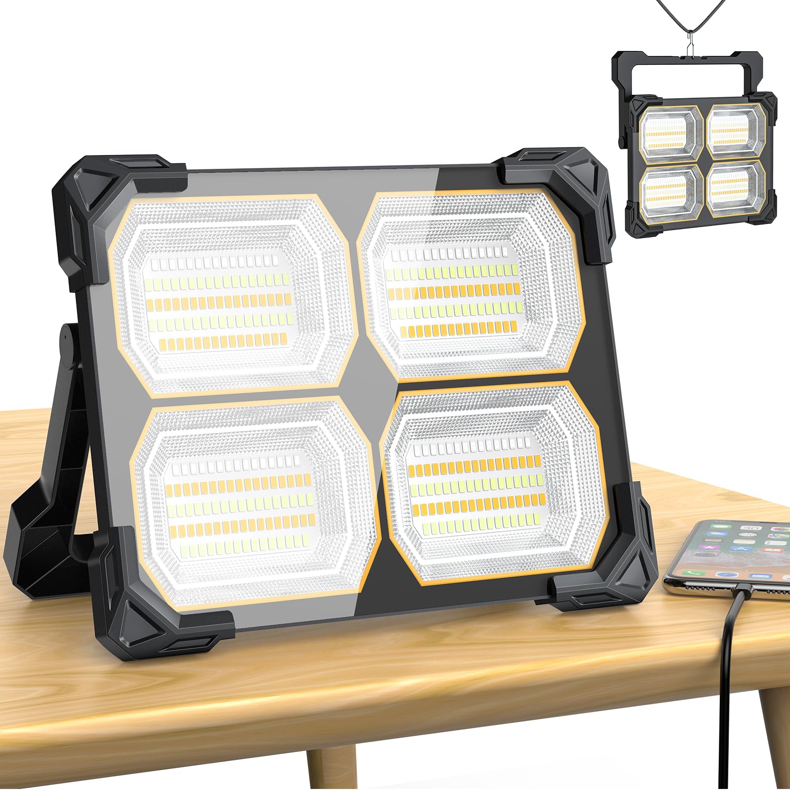 ❤5台セット❣100W＆10000LM☆超高輝度SMD200個搭載♪❤投光器 楽天市場】【極高輝・点灯15~25時間】TANKAO 投光器 充電式 led 作業灯