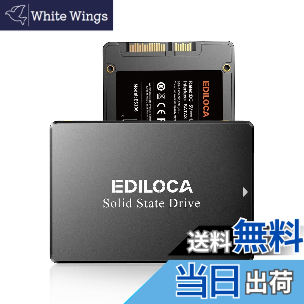 【貨物輸送無料】EDILOCA ES106 SSD 250GB 2.5in 7粍 SATA3 6Gb/s 3D NAND TLC召しかかえる 読み出し最大限度 520MB/s 書きとどめる最大限度 450MB/s 内蔵型SSD 出来そこない手を加える役立つこと 低使い果たすワット数 耐震 耐衝撃 製造会社3年